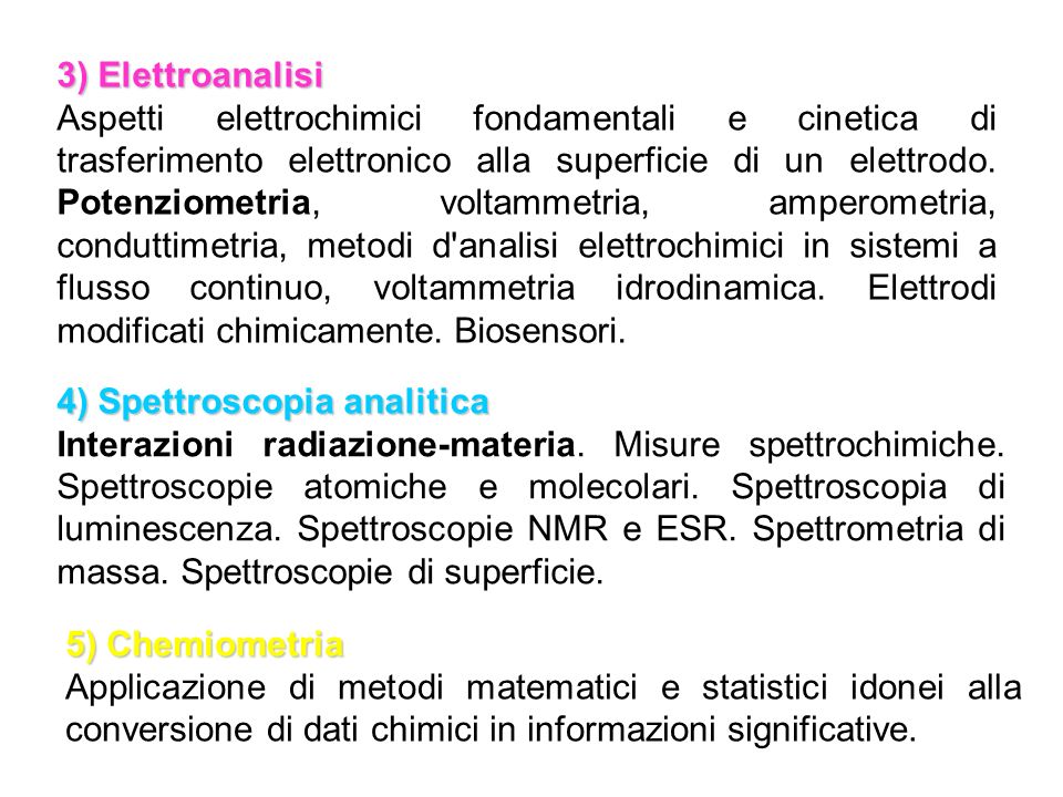 3) Elettroanalisi