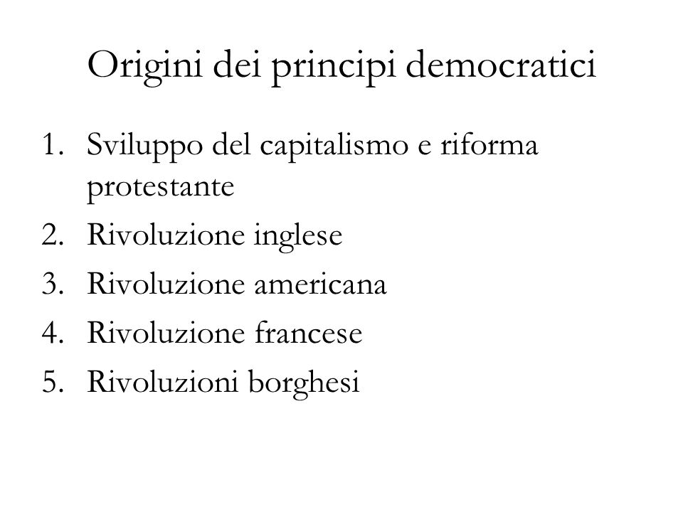 Origini dei principi democratici
