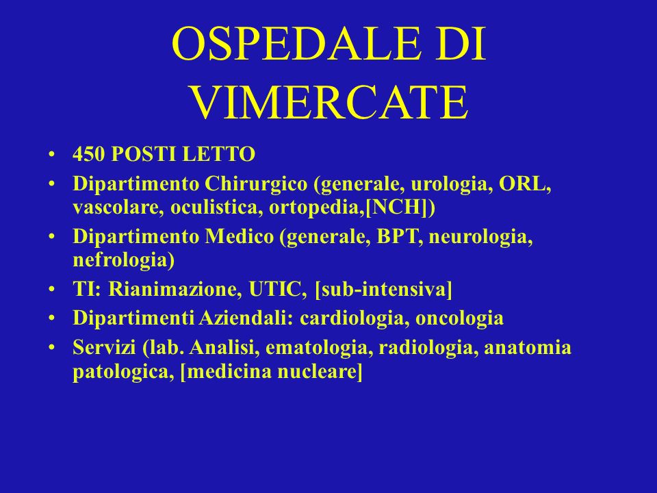 OSPEDALE DI VIMERCATE 450 POSTI LETTO