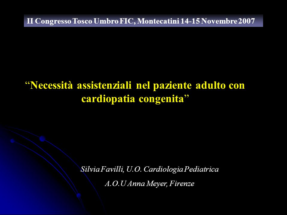 Silvia Favilli, U.O. Cardiologia Pediatrica