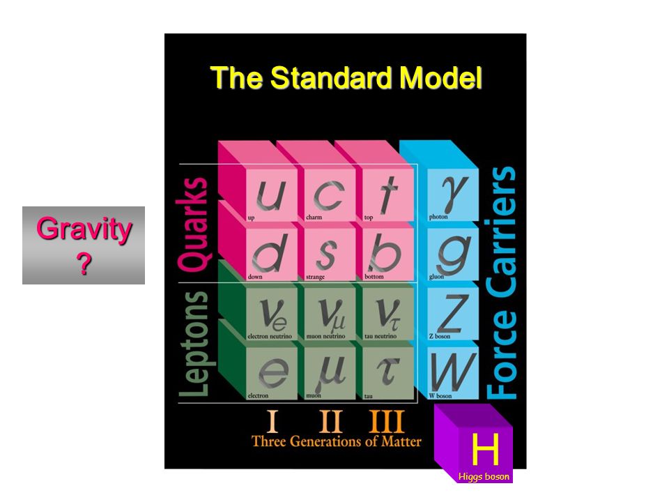 The Standard Model Gravity H Higgs boson