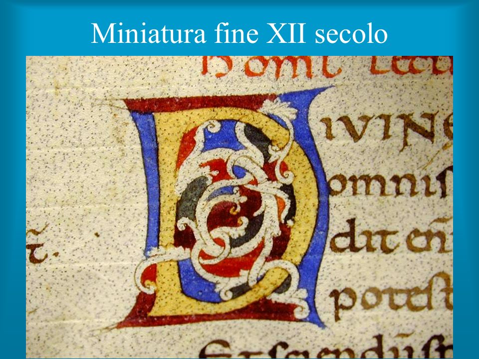 Miniatura fine XII secolo