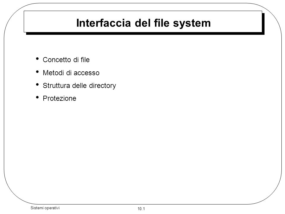 Interfaccia del file system