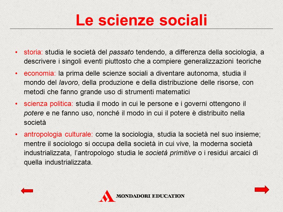 Le scienze sociali