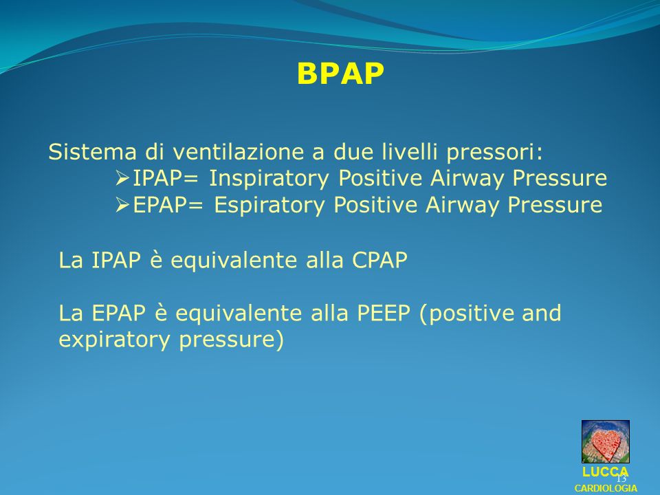 BPAP Sistema di ventilazione a due livelli pressori: