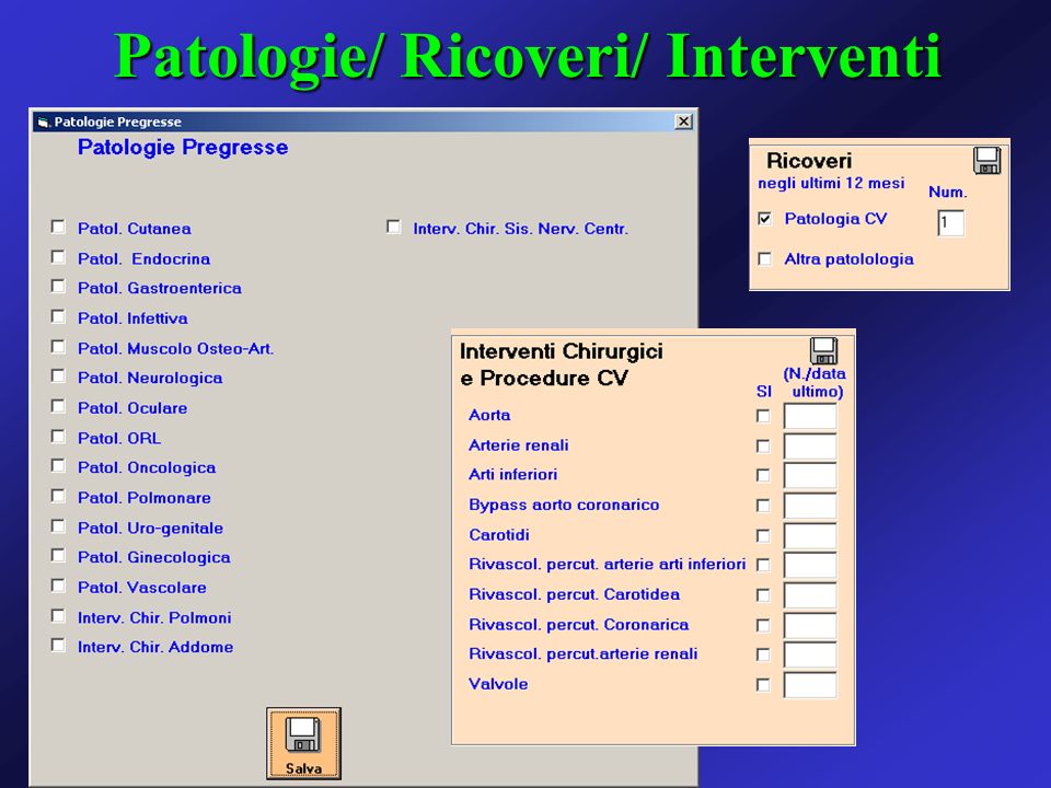 Patologie/ Ricoveri/ Interventi
