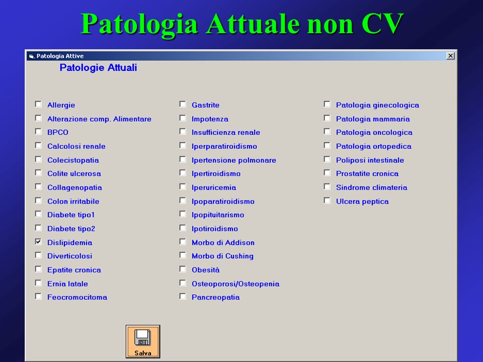 Patologia Attuale non CV