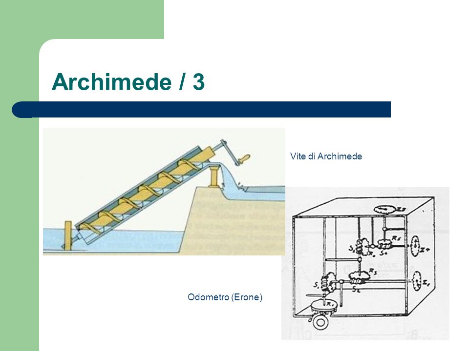 Archimede / 3 Vite di Archimede Odometro (Erone)