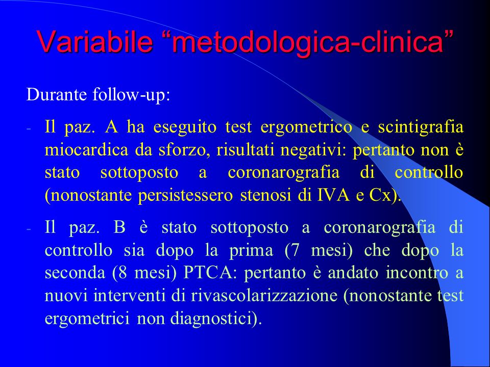 Variabile metodologica-clinica