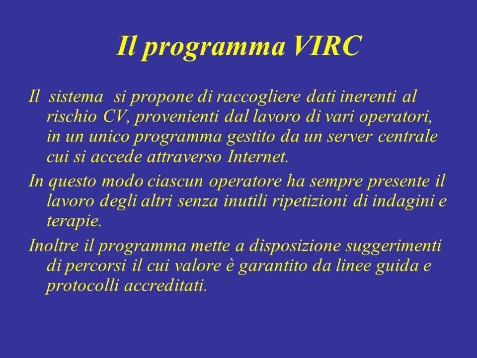 Il programma VIRC