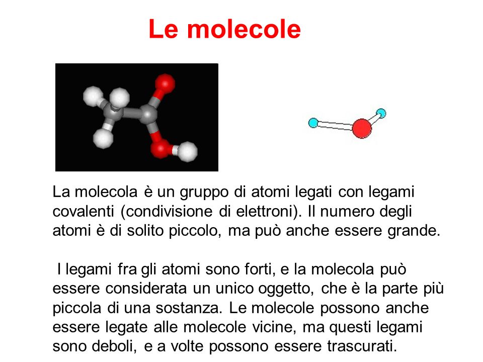 Le molecole