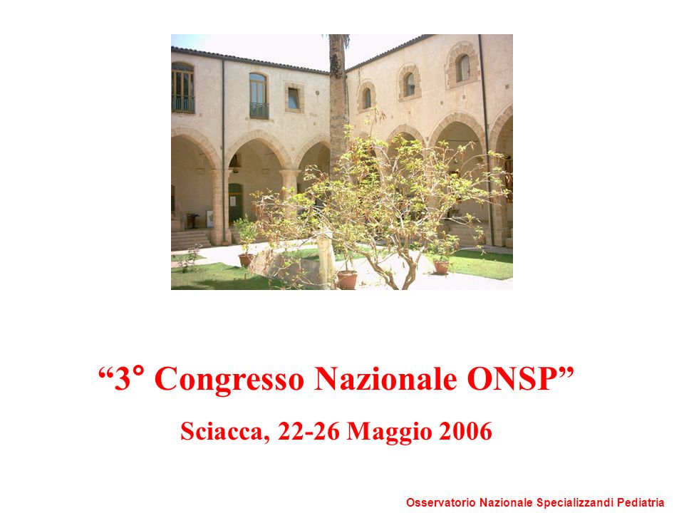 3° Congresso Nazionale ONSP