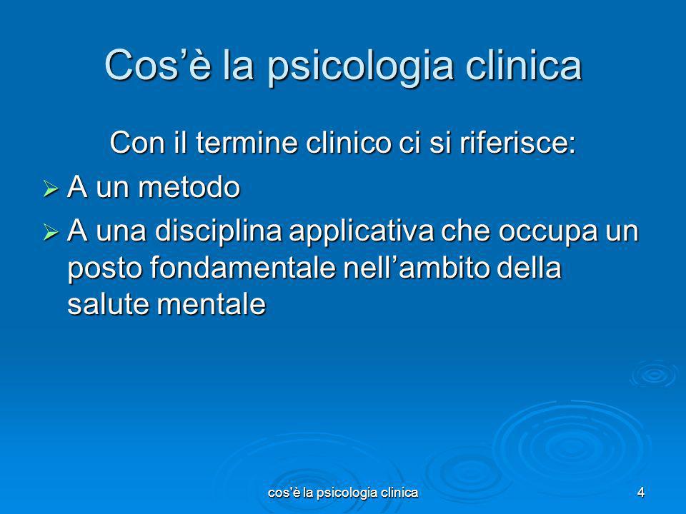 Cos’è la psicologia clinica