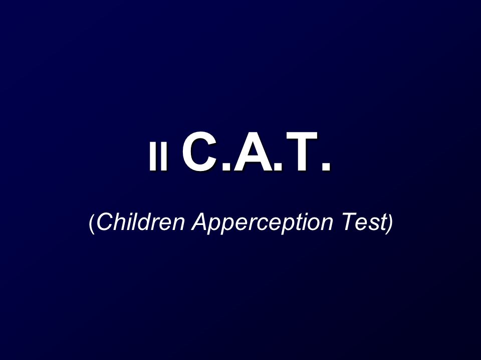 (Children Apperception Test)