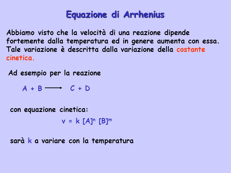 Equazione di Arrhenius