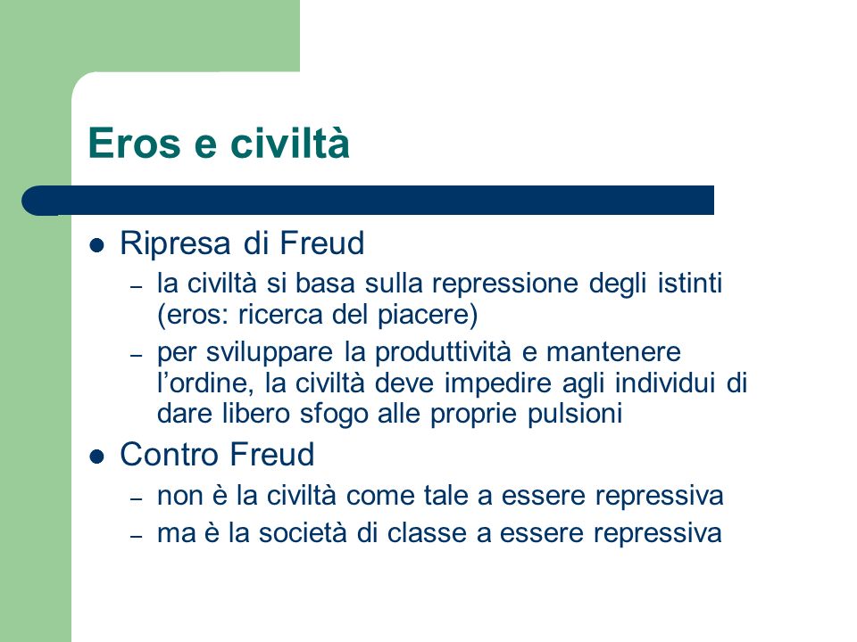 Eros e civiltà Ripresa di Freud Contro Freud