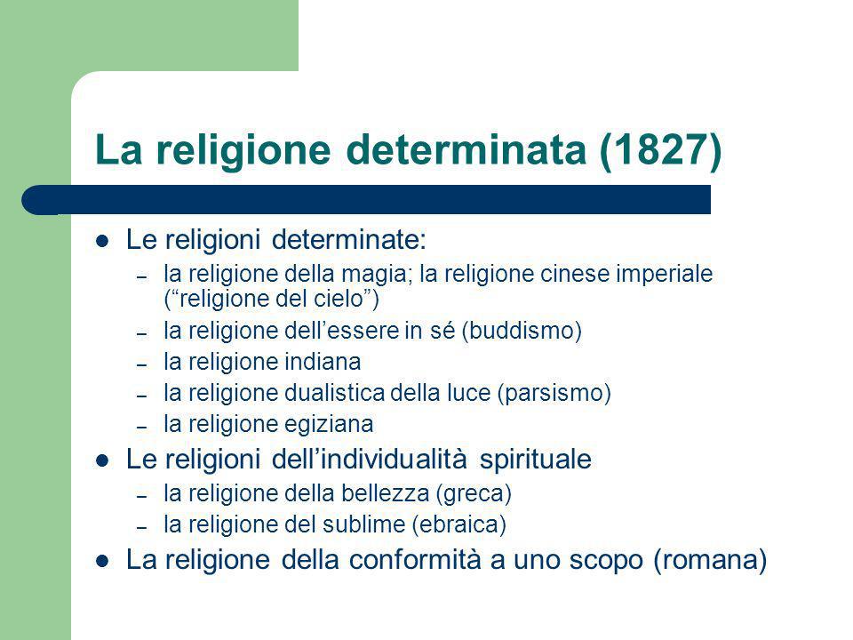 La religione determinata (1827)