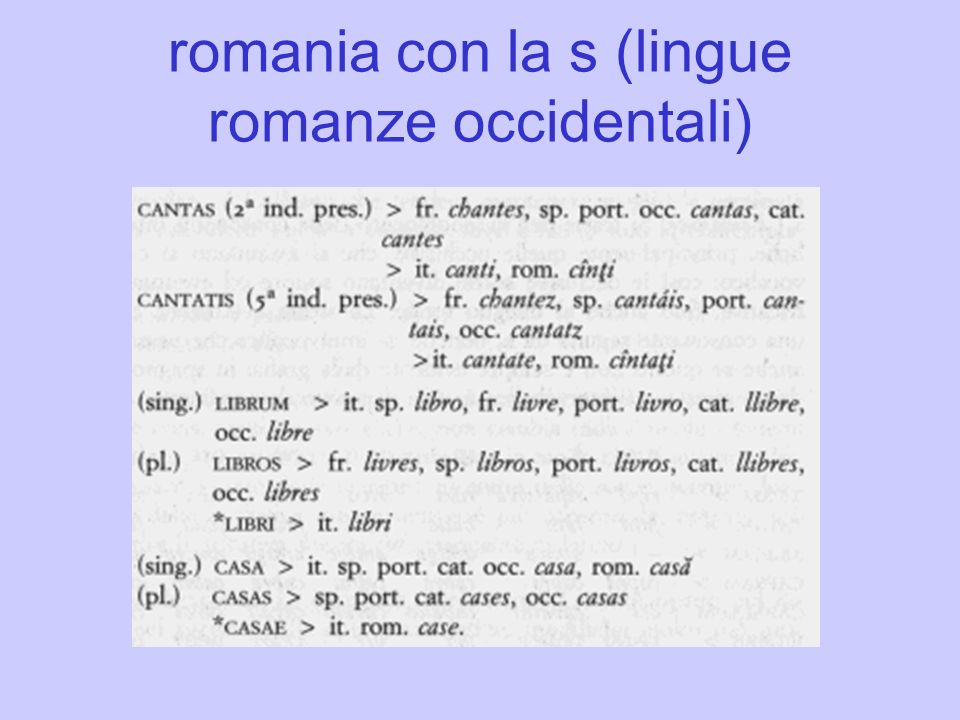 romania con la s (lingue romanze occidentali)