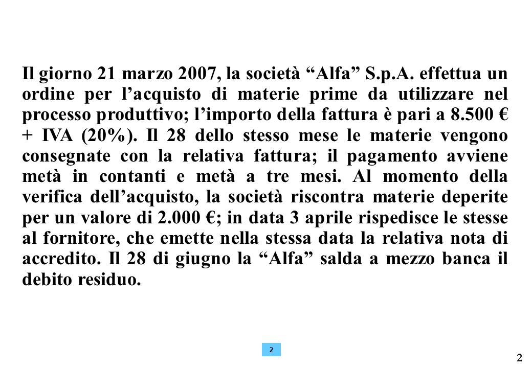 Il giorno 21 marzo 2007, la società Alfa S. p. A