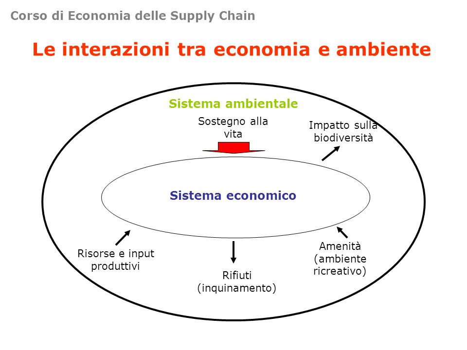 Le interazioni tra economia e ambiente
