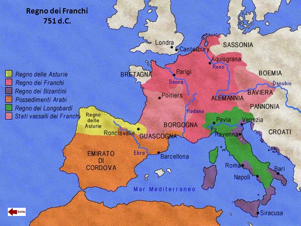 Regno dei Franchi 751 d.C.