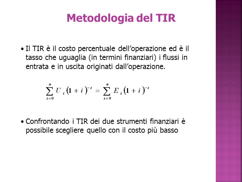 Metodologia del TIR