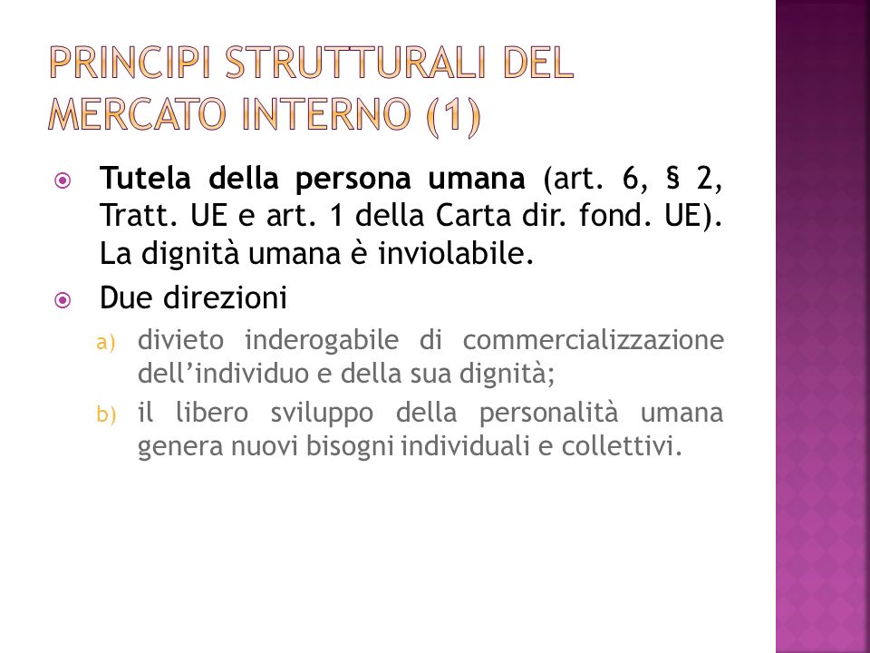 Principi strutturali del mercato interno (1)