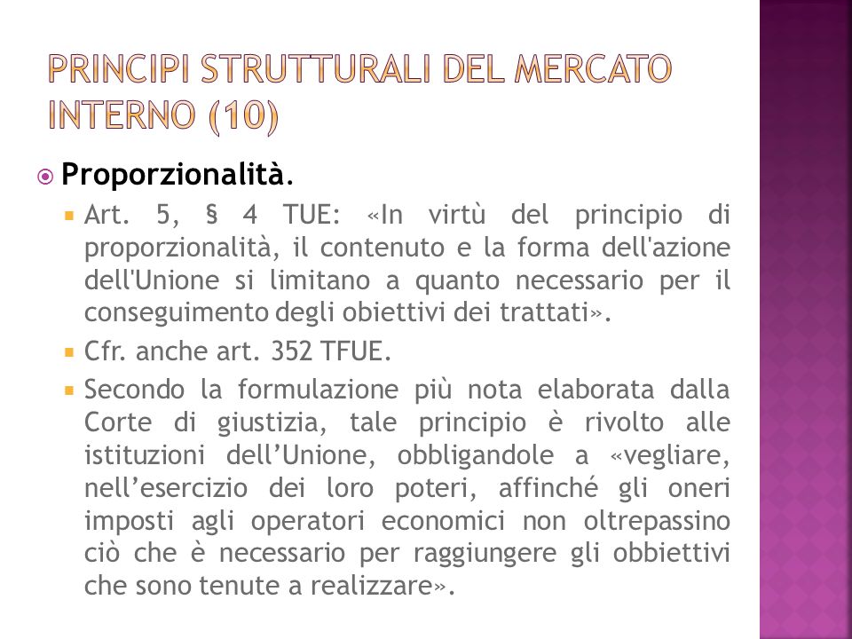 Principi strutturali del mercato interno (10)