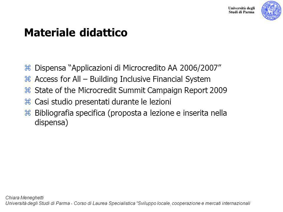 Materiale didattico Dispensa Applicazioni di Microcredito AA 2006/2007 Access for All – Building Inclusive Financial System.