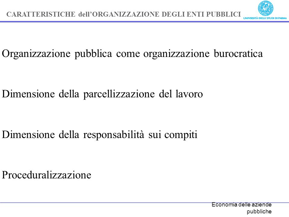 Organizzazione pubblica come organizzazione burocratica