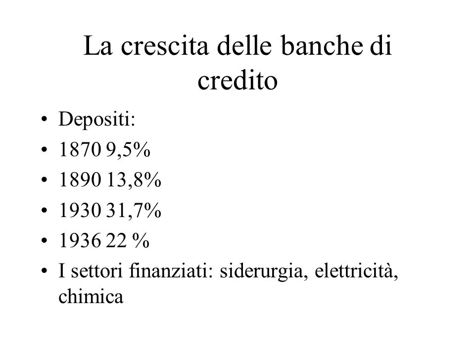 La crescita delle banche di credito
