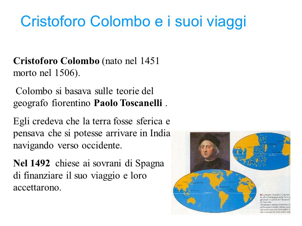 Cristoforo Colombo e i suoi viaggi