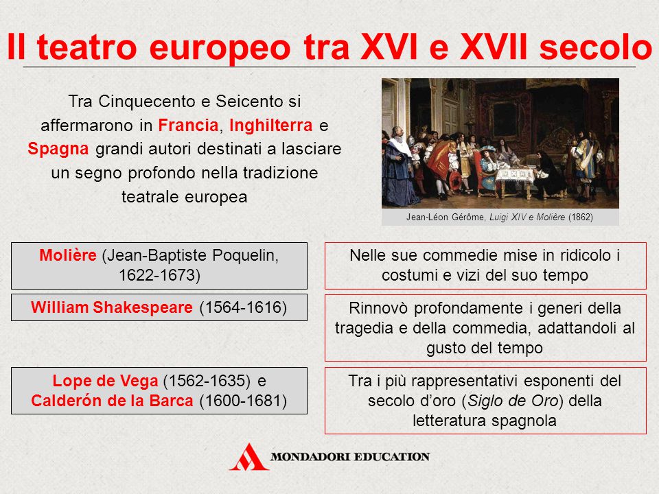 Il teatro europeo tra XVI e XVII secolo