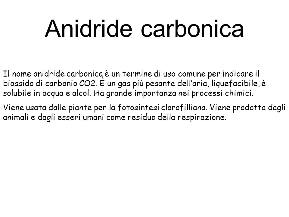 Anidride carbonica