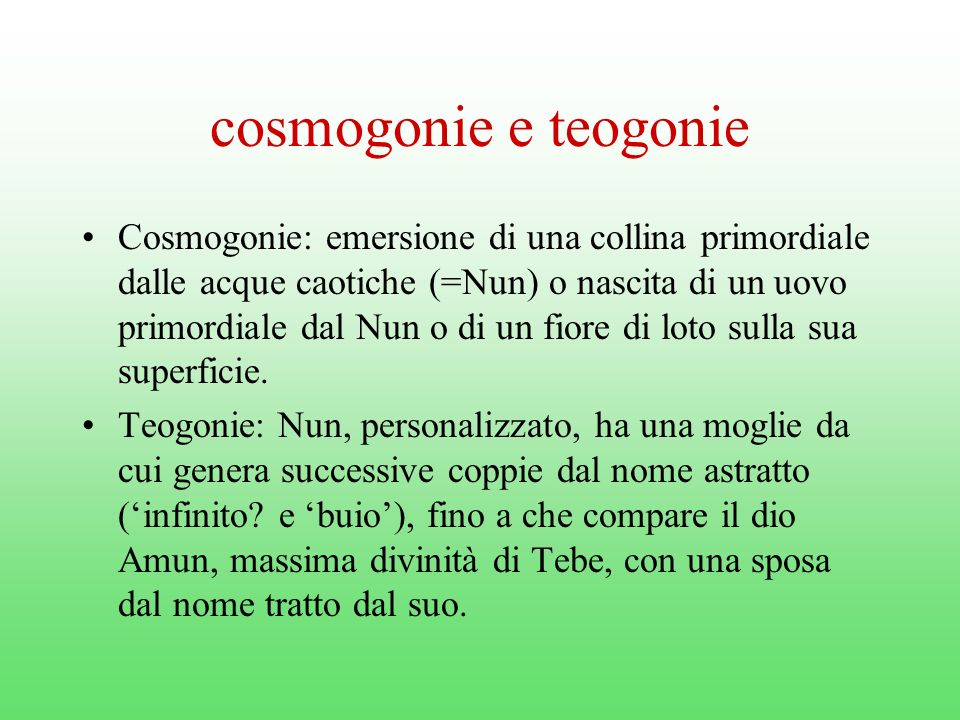 cosmogonie e teogonie