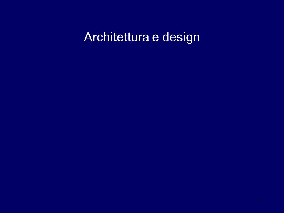 Architettura e design