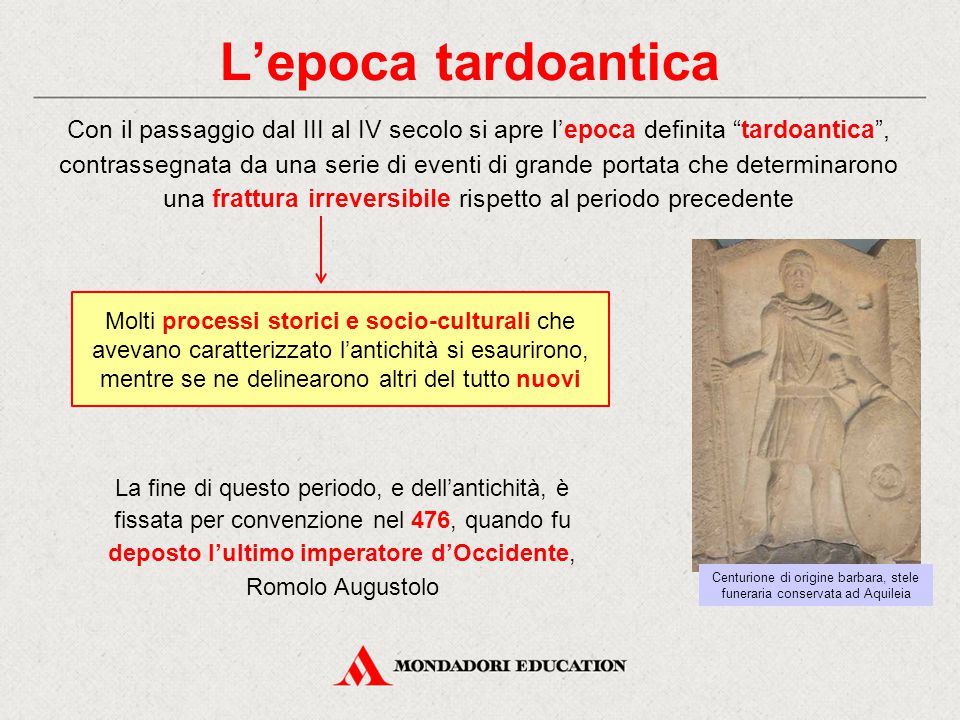 Centurione di origine barbara, stele funeraria conservata ad Aquileia