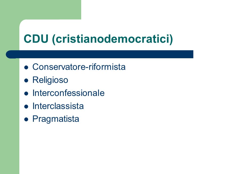 CDU (cristianodemocratici)