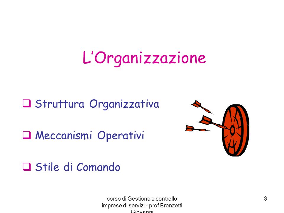 Struttura Organizzativa Meccanismi Operativi Stile di Comando