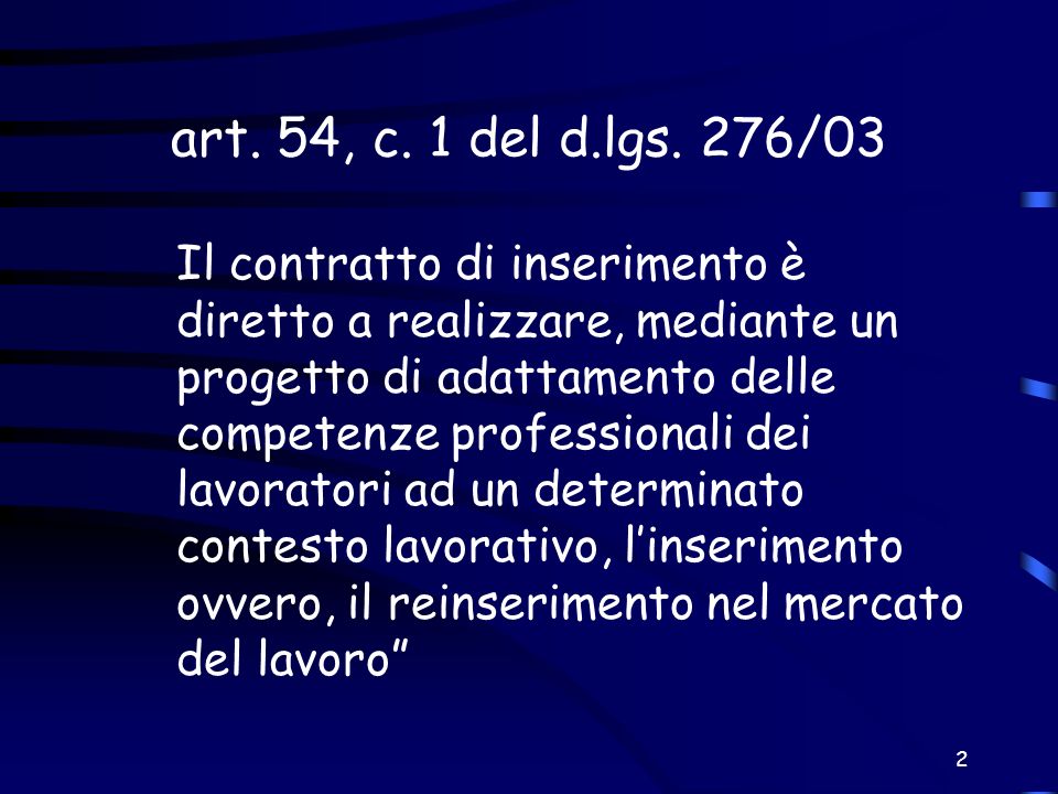 art. 54, c. 1 del d.lgs. 276/03