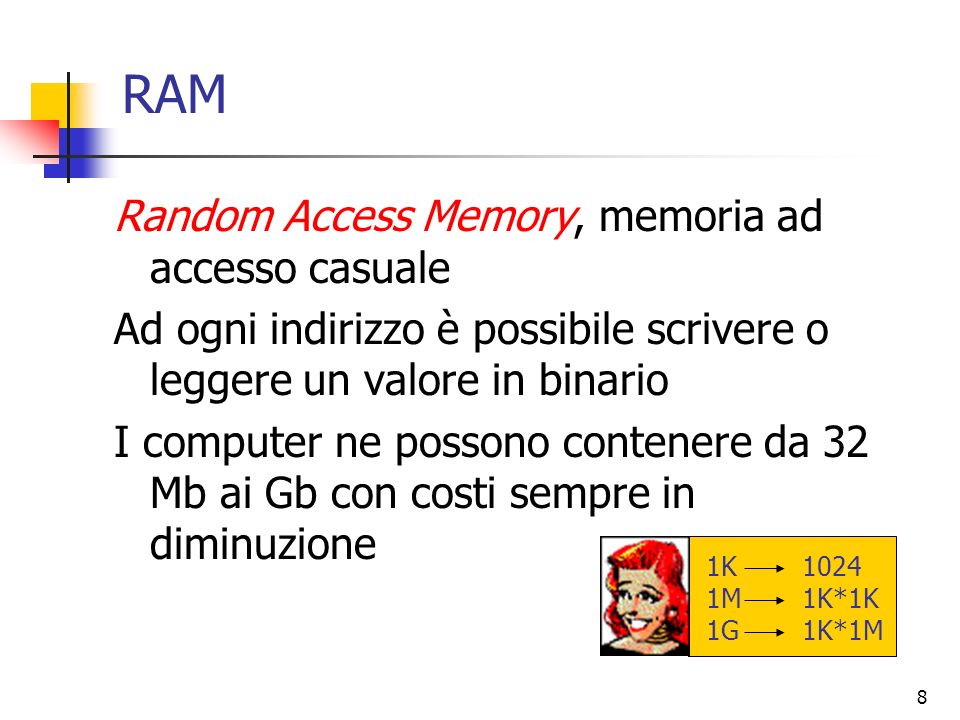 RAM Random Access Memory, memoria ad accesso casuale
