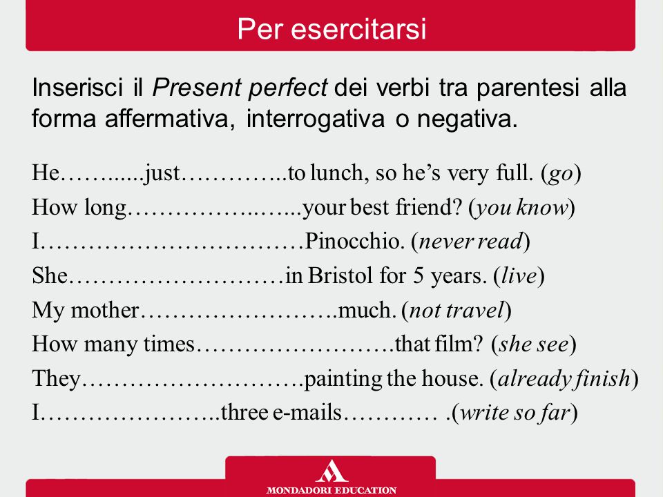 Present Perfect Ppt Video Online Scaricare