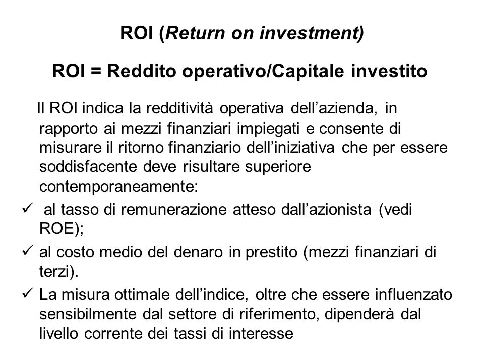 ROI (Return on investment)