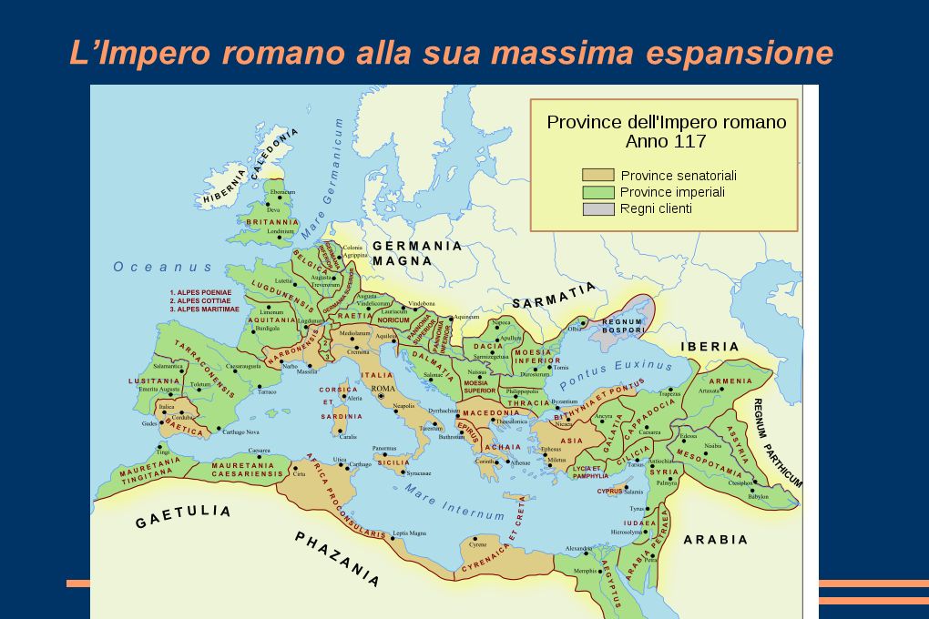 L’Impero romano alla sua massima espansione
