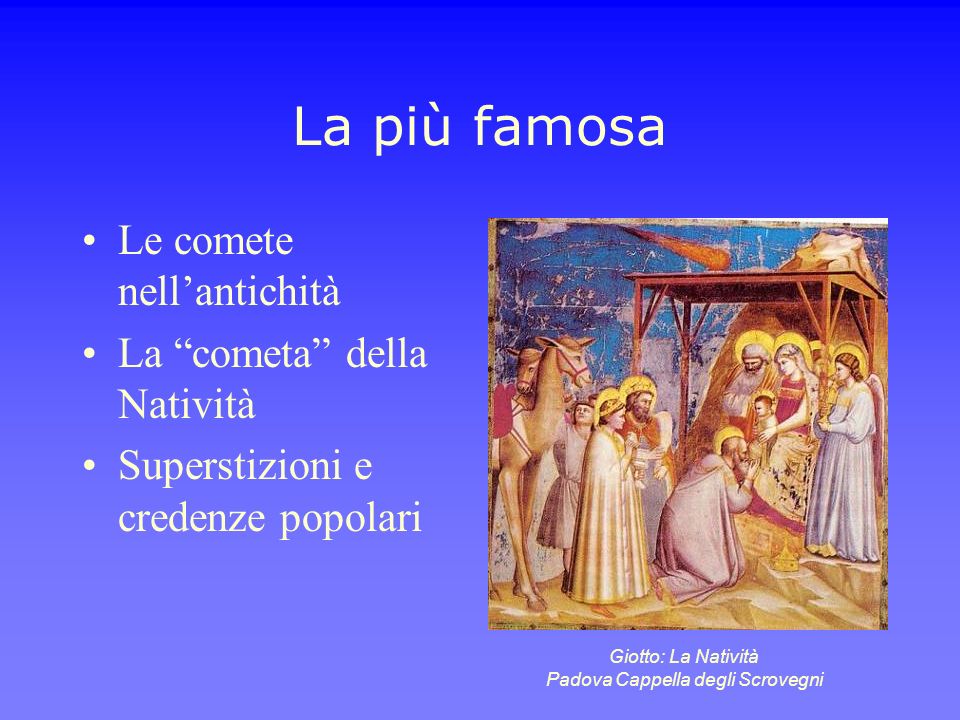 Giotto: La Natività Padova Cappella degli Scrovegni