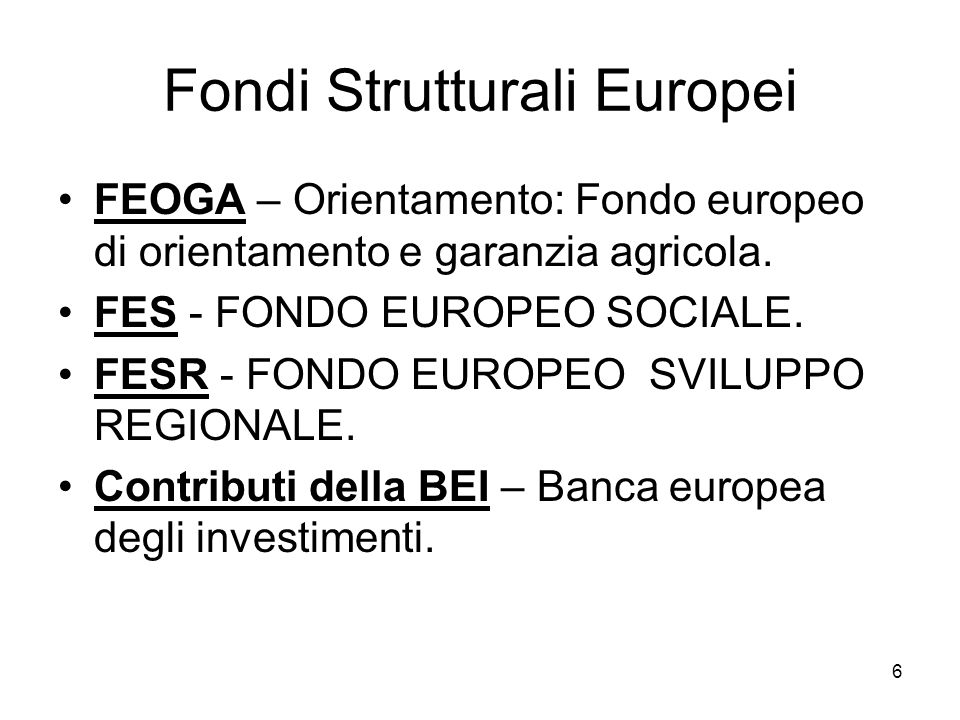 Fondi Strutturali Europei