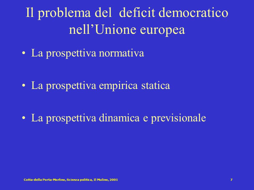 Il problema del deficit democratico nell’Unione europea