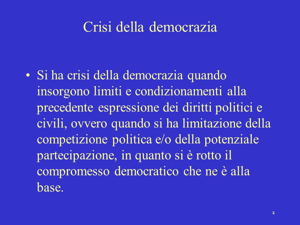 Crisi della democrazia