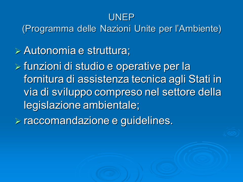 UNEP (Programma delle Nazioni Unite per l’Ambiente)