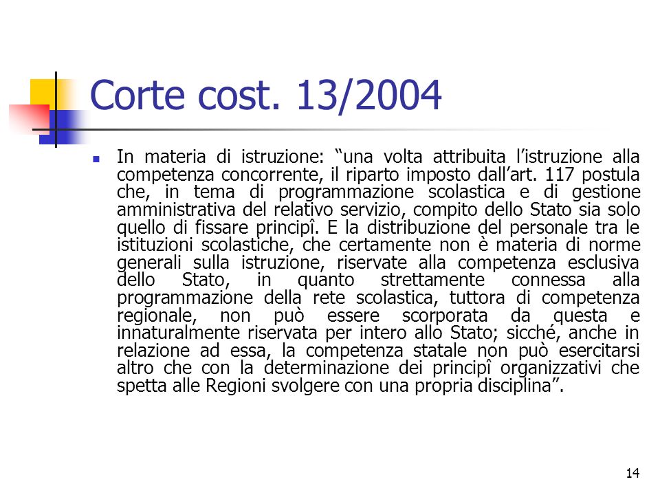 Corte cost. 13/2004